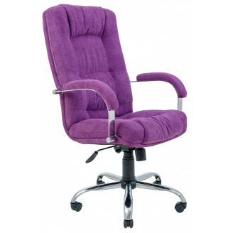 Офисное Кресло Руководителя Richman Альберто Мисти Dark Violet Хром М3 MultiBlock Фиолетовое
