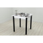 Стіл кухонний Ferrum-decor Агата 75x70x70 Чорний ДСП Біле 16мм (AGA0008) Черкаси