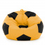 Крісло мішок М'яч Оксфорд 120см Студія Комфорту Великий Жовтий + Чорний Тернопіль