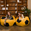 Кресло мешок Мяч Оксфорд 120см Студия Комфорта размер Большой Желтый + Черный Сарны