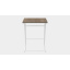 Столик приставной Терри Ferrum-decor 650x440x330 Белый металл ДСП Дуб Сонома Трюфель 16 мм (TERR012) Свеса