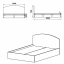Двоспальне ліжко Компаніт-140 альба (білий) Коломия