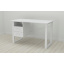 Письмовий стіл із ящиками Ferrum-decor Оскар 750x1200x700 метал Білий ДСП Біле 16 мм (OSK0050) Жмеринка