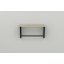 Полка настенная Ferrum-decor Свит 300x700x150 металл Черный ДСП Сонома 16 мм (SVI0046) Мелитополь
