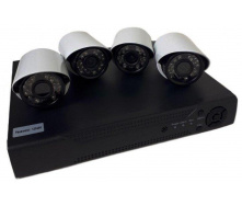 Комплект видеонаблюдения на 4 камеры с видеорегистратором DVR KIT 520 AHD 4ch Gibrid