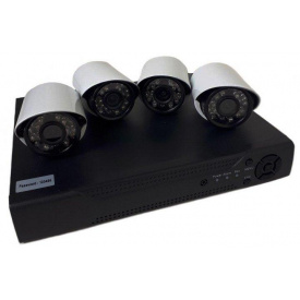Комплект відеоспостереження на 4 камери з відеореєстратором DVR KIT 520 AHD 4ch Gibrid