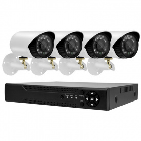 Комплект відеоспостереження 4 камери та реєстратор DVR Gibrid KIT 520 AHD 4ch 4.0MP H.264 з датчиком руху