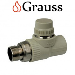 Grauss Кран радиаторный прямой термостатический 20x1/2"н Германия Днепр