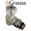 Grauss Кран радиаторный угловой шаровый 25x3/4"н с антипротечкой Германия Днепр