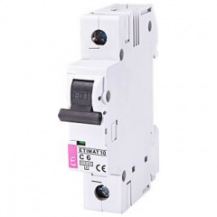 Автоматичний вимикач ETIMAT 10 1p C 6A ETI Свеса