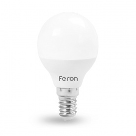 Лампа светодиодная шар P45 4W Е14 2700K LB-380 Feron