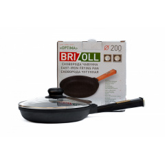 Сковорода чугунная с крышкой Optima-Black 200 х 35 мм Березно