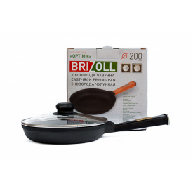 Сковорода чугунная с крышкой Optima-Black 200 х 35 мм