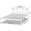 Кровать Металл-Дизайн Монро 1900(2000)х800(900) мм черный бархат Киев