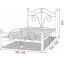 Ліжко Метал-Дизайн Діана на дерев'яних ногах 1900(2000)х800(900) мм чорний оксамит Київ