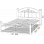 Ліжко Метал-Дизайн Кассандра на дерев'яних ногах 1900(2000)х1600 мм чорний оксамит Київ