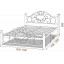 Ліжко Метал-Дизайн Франческа на дерев'яних ногах 1900(2000)х1600 мм чорний оксамит Черкаси