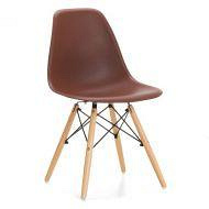 Коричневый стул Тауэр-Вуд пластиковый ножки деревянные Тернополь