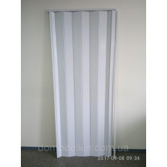 Дверь гармошка глухая пластиковая 810x2030x6 мм Белый Ясень Киев