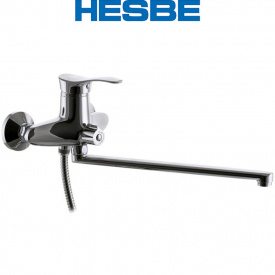 Смеситель для ванны длинный нос HESBE ERIS EURO (Chr-006)