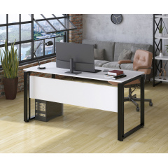 Письменный стол белый Loft-design G-1600х700х16 мм царгой Николаев