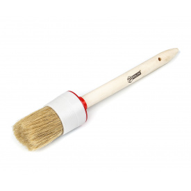 Кисть круглая Polax профессиональная смешанный ворс деревянная ручка №12/45мм тип Стандарт (08-006)