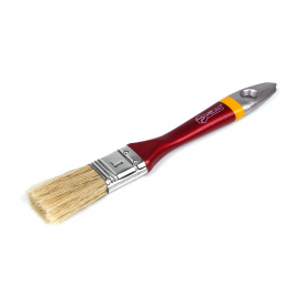Кисть флейцевая Polax 1" профессиональный смешанный ворс деревянная ручка тип Евро (14-001)