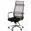 Крісло офісне Amazing black сіра спинка-сітка із широким підголівником Нове
