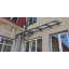 Готовий збірний козирок (навіс) над дверима 4,0х1,5 м Хайтек монолітний полікарбонат 4 мм Темно-сірий Прозорий Київ