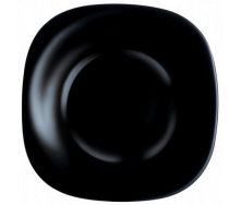 Тарілка Luminarc Carine Black Чорна обідня квадратна d-26 см 9817 LUM
