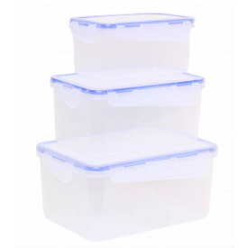 Набор прямоугольных контейнеров для пищевых продуктов 3в1 Алеана 167040