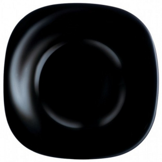 Тарілка Luminarc Carine Black Чорна обідня квадратна d-26 см 9817 LUM