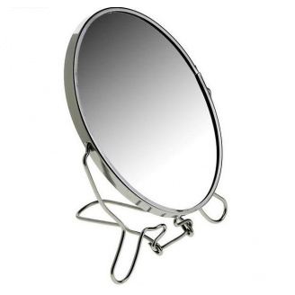 Двустороннее косметическое зеркало для макияжа на подставке Two-Side Mirror 19 см (418-8)
