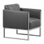 Мягкое кресло-диван Амиго Richman 67х70 см с подлокотниками на металлокаркаcе оббивка кожзам серый Киев