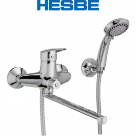 Смеситель для ванны длинный нос HESBE DISK EURO (Chr-006)