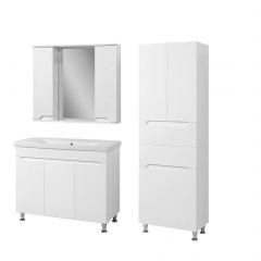 Комплект мебели для ванной комнаты Пектораль 90 с умывальником Комо 90 + пенал Симетри 60 с корзиной Тернополь