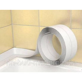 Лента-плинтус ОДА белая для ванной 60 мм