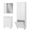 Комплект мебели для ванной комнаты Симетри 60 белый с умывальником Комо 60 + пенал,комод,шкаф навесной Ужгород