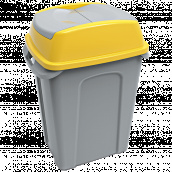Бак для мусора Planet HIP 70л серо-желтый