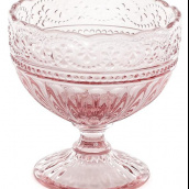 Набор Bona 6 стеклянных креманок Siena Toscana 325 мл розовое стекло DP41320
