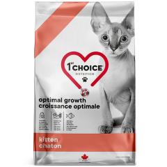 Сухой корм для котят 1st Choice Kitten Optimal Growth со вкусом рыбы 4.54 кг (65672100144) Чернігів