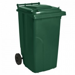 Бак для сміття на колесах з ручкою Альона 240л зелений Чортків