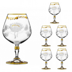 Набор бокалов для бренди коньяка Lora Бесцветный H71-048 435ml Черкассы