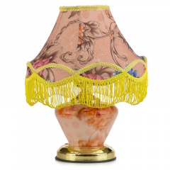 Настольная лампа барокко с абажуром Brille 60W TL-108 Розовый Киев