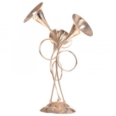 Настольная лампа в современном стиле музыкальная труба Brille 40W BL-413 Золотистый Івано-Франківськ