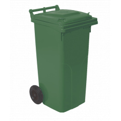 Бак для мусора на колесах с ручкой Алеана 120л зеленый Житомир
