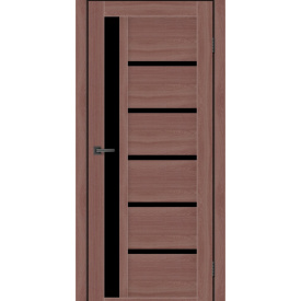 Дверное полотно MS Doors ORLEAN 60см дуб класичний чорное скло