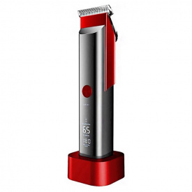 Машинка для стрижки волос Kemei KM-5016 аккумуляторная 5W Red-Gray (3_01391)