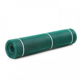 Сетка для ограждения пластиковая Клевер 10х10 мм клетка 1х20 м Темно-зеленая