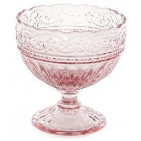 Набор Bona 6 стеклянных креманок Siena Toscana 325 мл розовое стекло DP41320